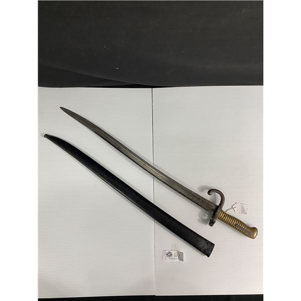 28" Sword w/Metal Sheath, Marked AB 9582