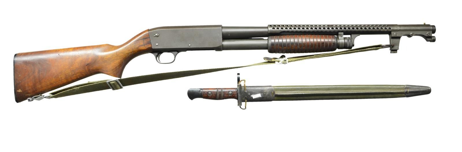 Model 37 ITHACA MODEL 37 TRENCH STYLE PUMP SHOTGUN.