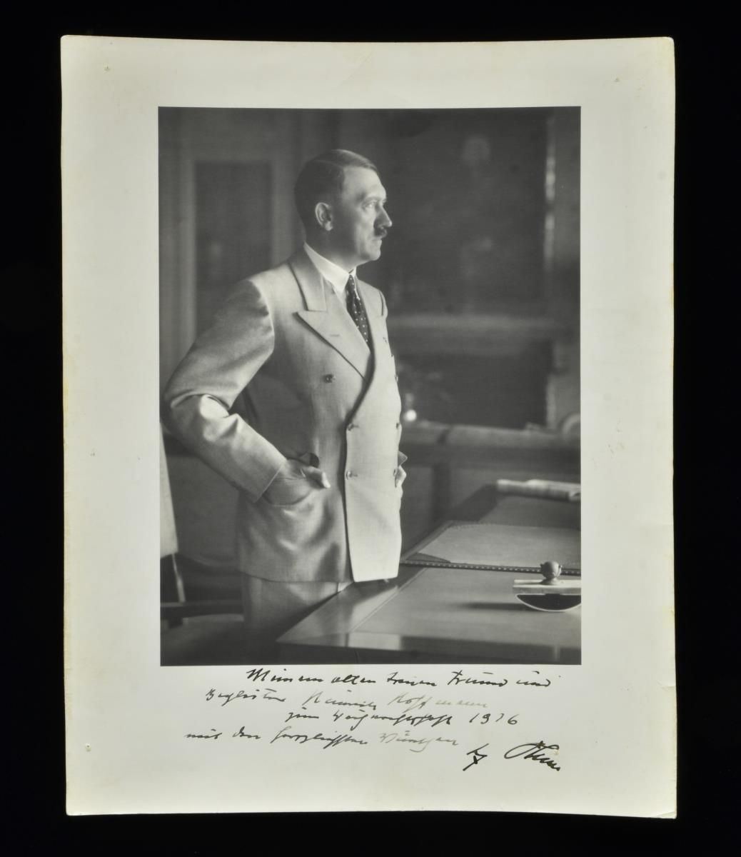 SIGNED PRESENTATION ADOLF HITLER PHOTO TO HIS - Poulin Auctions