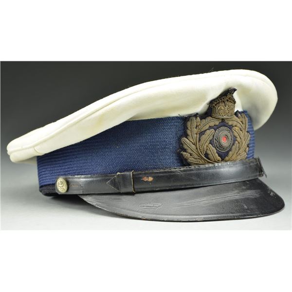 WWI GERMAN NAVAL OFFICER’S SUMMER CAP.