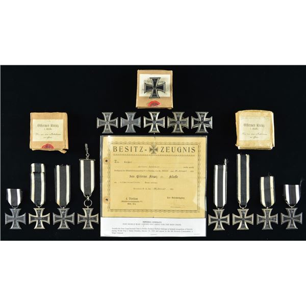 WWI IRON CROSSES & RELATED MATERIAL.