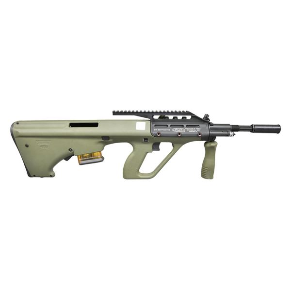 MSAR STG 556 RIFLE WITH GREEN CHASSIS.