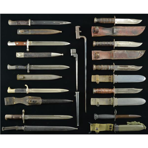 12 BAYONETS & FIGHTING KNIVES.