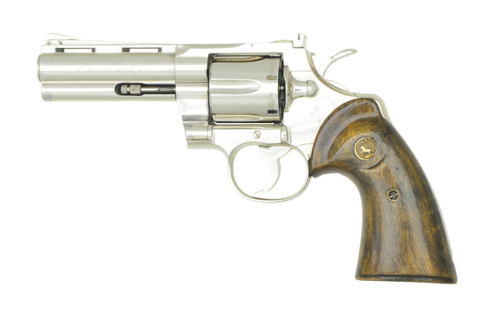 COLT NICKELED PYTHON DA REVOLVER.