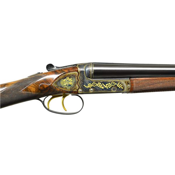 FINELY ENGRAVED AND RELIEF GOLD INLAID 20 GA. JOHN