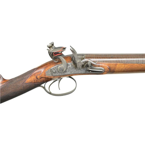 LATE JOHN MANTON DOUBLE FLINT SHOTGUN.