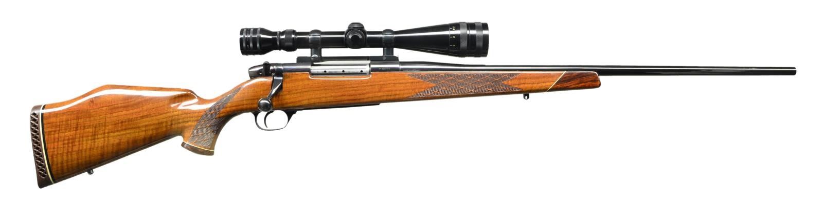 WEATHERBY WEST GERMAN MARK V BOLT ACTION RIFLE.