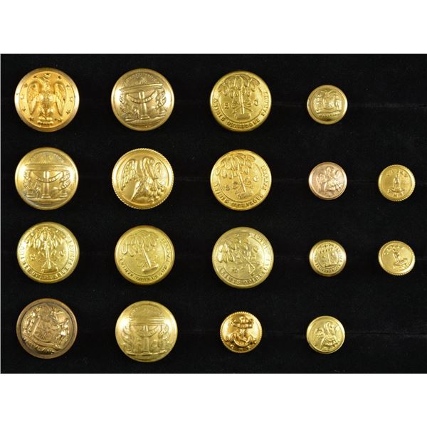 18 CONFEDERATE CIVIL WAR BUTTONS.