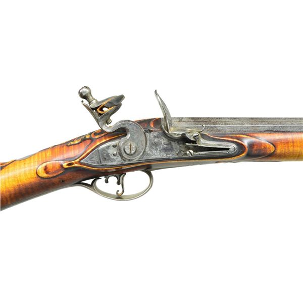 FINE SILVER MOUNTED FLINTLOCK FOWLER BY JUD