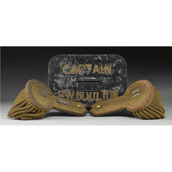 CASED PAIR OF ROYAL NAVY EPAULETS,