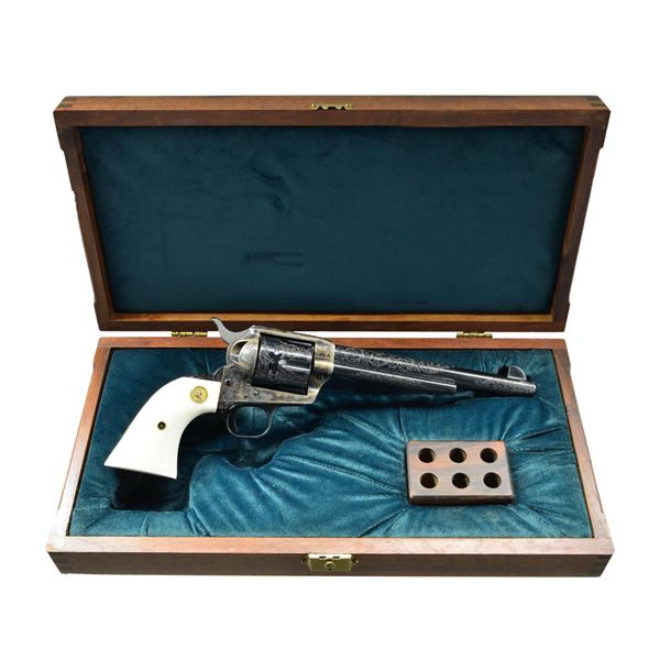 FACTORY “D” ENGRAVED EARLY THIRD GEN COLT SAA