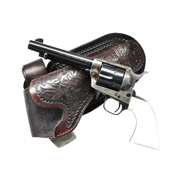 COLT 3RD GEN SAA REVOLVER WITH HOLSTER & BELT.