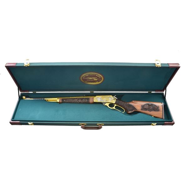 MARLIN NEBRASKA 1 OF 10 GOLD PLATED LEVER ACTION