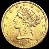 Image 1 : 1885-S $5 Gold Half Eagle UNCIRCULATED