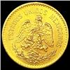 Image 2 : 1907 Mexico .1206oz Gold 5 Pesos UNCIRCULATED