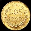 Image 2 : 1945 Mexico .0482 Gold 2 Pesos CLOSELY UNCIRCULATE