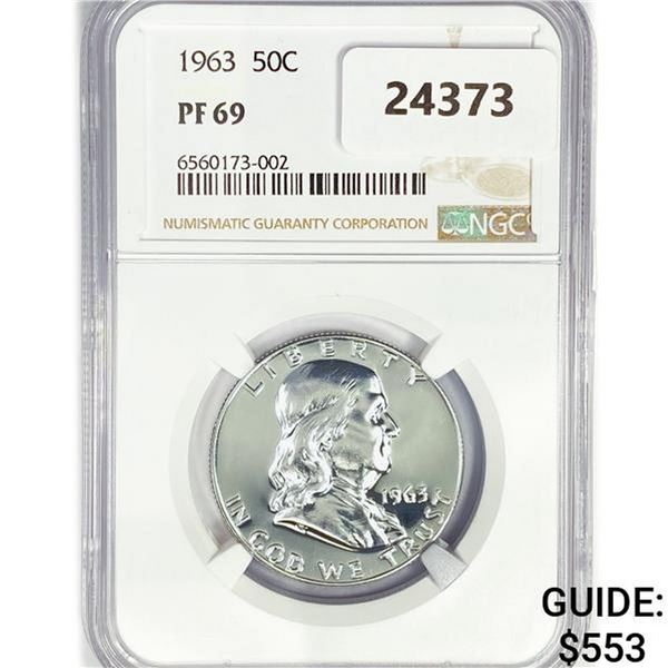 1963 Franklin Half Dollar NGC PF69