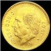 Image 1 : 1907 Mexico .1206oz Gold 5 Pesos UNCIRCULATED