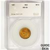 Image 1 : 1881 Indian Head Cent SEGS MS65