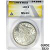 Image 1 : 1899 Morgan Silver Dollar ANACS MS63