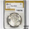 Image 1 : 1884-CC Morgan Silver Dollar PGA MS64
