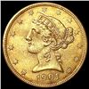 Image 1 : 1901-S $5 Gold Half Eagle UNCIRCULATED