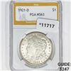 Image 1 : 1921-D Morgan Silver Dollar PGA MS63
