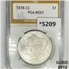 Image 1 : 1878-CC Morgan Silver Dollar PGA MS 63