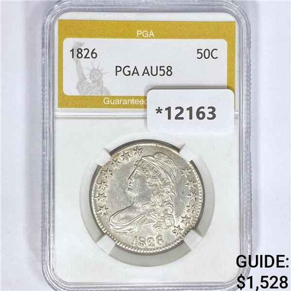 1826 Capped Bust Half Dollar PGA AU58