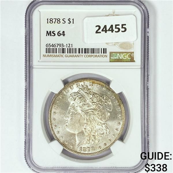 1878-S Morgan Silver Dollar NGC MS64