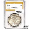 1927 Silver Peace Dollar PGA MS63