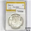 Image 1 : 1882-CC Morgan Silver Dollar PGA MS64