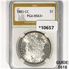 Image 1 : 1883-CC Morgan Silver Dollar PGA MS63+