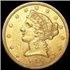 Image 1 : 1861 $5 Gold Half Eagle UNCIRCULATED