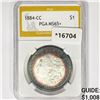 Image 1 : 1884-CC Morgan Silver Dollar PGA MS65+