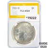 Image 1 : 1921-D Morgan Silver Dollar PGA MS64