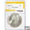 Image 1 : 1883-CC Morgan Silver Dollar PGA MS65+