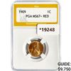 Image 1 : 1909 Wheat Cent PGA MS67+ RED