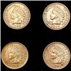 Image 1 : (4) Indian Head Cents UNCIRCULATED