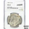 Image 1 : 1891-O Morgan Silver Dollar NGC MS62