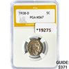 Image 1 : 1938-D Buffalo Nickel PGA MS67
