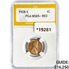 Image 1 : 1928-S Wheat Cent PGA MS65+ RED