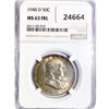 Image 1 : 1948-D Franklin Half Dollar NGC MS63 FBL