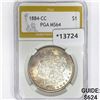 Image 1 : 1884-CC Morgan Silver Dollar PGA MS64