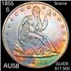 Image 1 : 1855-S SCARCE Seated Liberty Half Dollar CHOICE AU