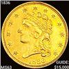 Image 1 : 1836 $2.50 Gold Quarter Eagle CHOICE BU