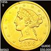 Image 1 : 1856-S $5 Gold Half Eagle CHOICE BU