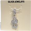 Image 1 : SILVER CUBIC ZIRCONIA PENDANT