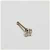 Image 3 : 14K YELLOW GOLD CUBIC ZIRCONIA  NOSE PIN