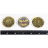 Image 1 : LOT OF 3 GOLD & SILVER PLATED TRUMP MEDAL/TOKEN